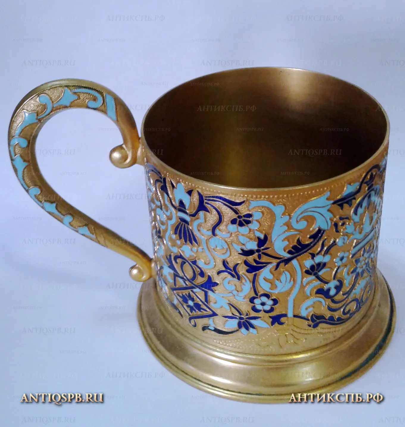 Подстаканник. Металл, эмаль. СССР. ЛФ4. Вт. пол. ХХ века. №21534